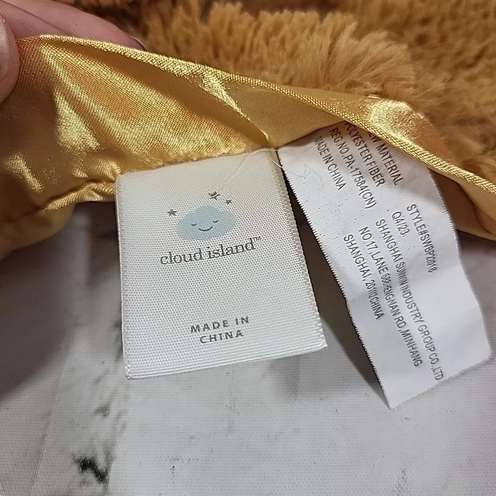 Cloud Island Puppy Dog Lovey Security Blanket Satin Plush‎ Fuzzy Brown